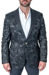 MACEOO TESLA PAISLEYFLOCK BLACK DINNER JACKET