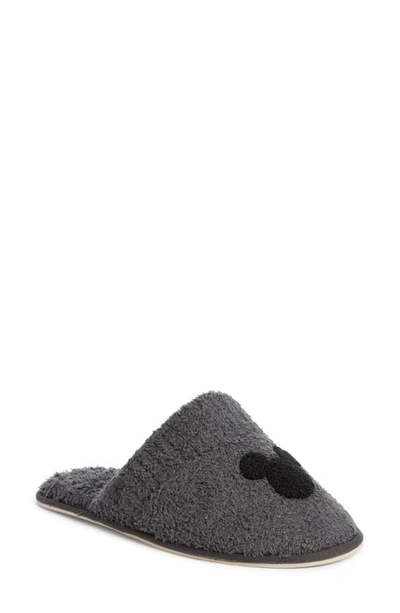 Barefoot Dreams Cozychic Ribbed Slippers In Carbon-black