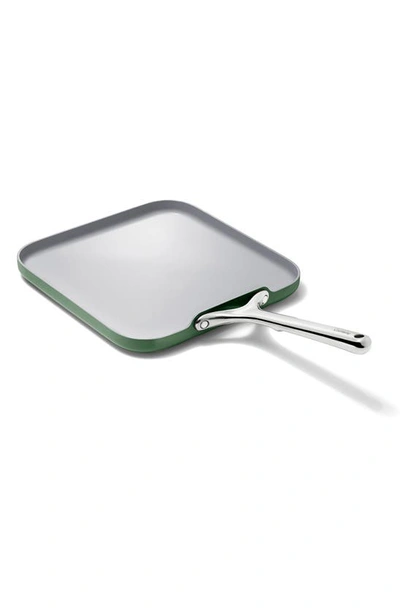 Caraway 11" Ceramic Nonstick Square Griddle In Sage