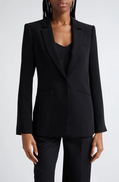 Cinq À Sept Karlie One Button Blazer In Black