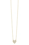 Bony Levy Mika Pavé Diamond Heart Pendant Necklace In 18k Yellow Gold