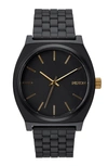 Nixon The Time Teller Watch, 37mm In Matte Black / Gold