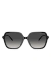Michael Kors Jasper 58mm Square Sunglasses In Black