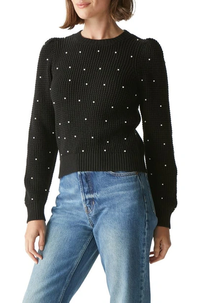 Michael Stars Francesca Pearl Sweater In Black