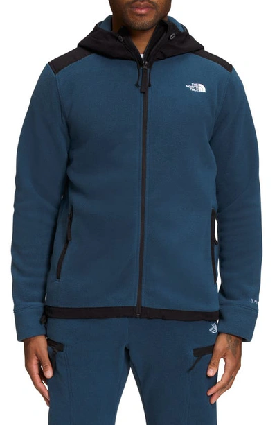 The North Face Alpine Polartec 200 Full Zip Jacket In Shady Blue,tnf Black