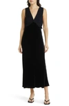 Rails Gilda Chiffon Velvet Maxi Dress In Black Velvet