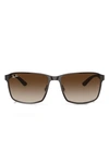 Ray Ban 59mm Square Gradient Sunglasses In Gunmetal
