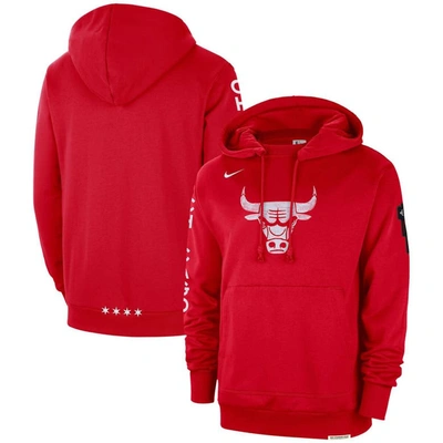 Nike Chicago Bulls Standard Issue 2023/24 City Edition  Men's Nba Courtside Hoodie In Red