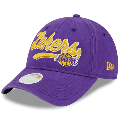 NEW ERA NEW ERA PURPLE LOS ANGELES LAKERS CHEER TAILSWEEP 9FORTY ADJUSTABLE HAT