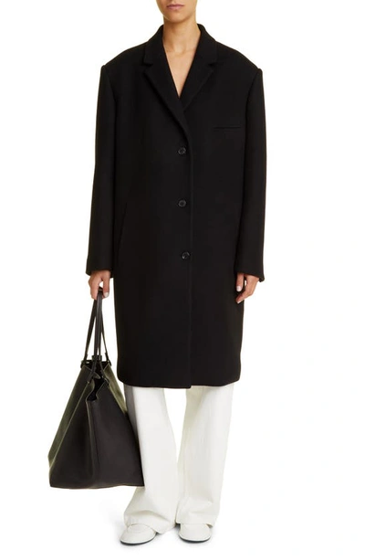 The Row Ardon Wool-blend Overcoat In Black