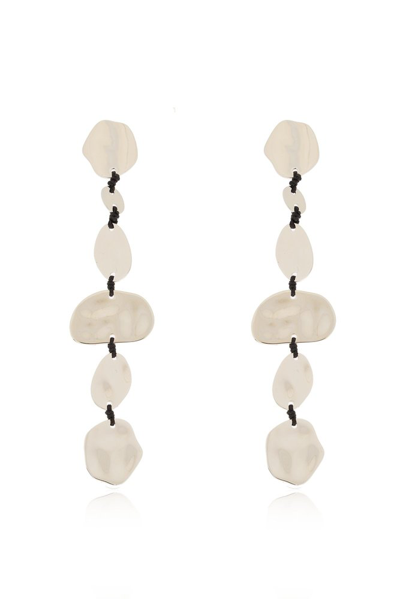 Cult Gaia Val Drop Clip On Earrings In Silver