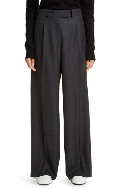 THE ROW ROAN HIGH WAIST STRAIGHT LEG WOOL PANTS