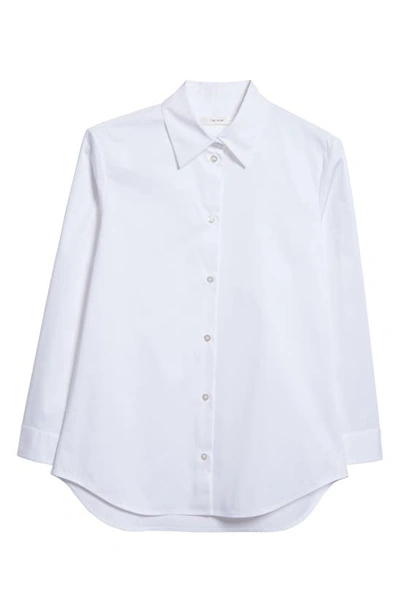 THE ROW PETRA STRETCH COTTON BUTTON-UP SHIRT