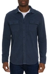 Robert Graham Brunner Knit Button-up Shirt In Indigo