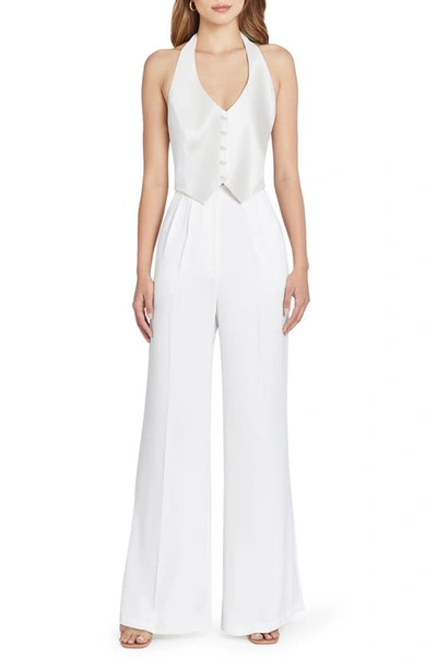 Amanda Uprichard Isadore Jumpsuit In Ivory