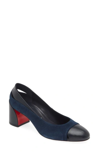 Christian Louboutin Miss Duvette Cap Toe Pump In Marine