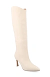 Journee Collection Rehela Pointed Toe Boot In Bone