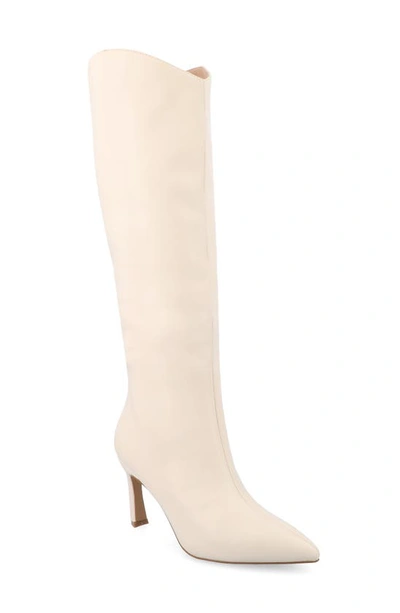 Journee Collection Womens Rehela Stiletto Heel Dress Boots In Neutral