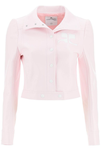 COURRÈGES COURRÈGES VINYL STRAIGHT HEM CROPPED JACKET