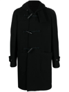 Lardini Hooded Duffle Coat In Nero