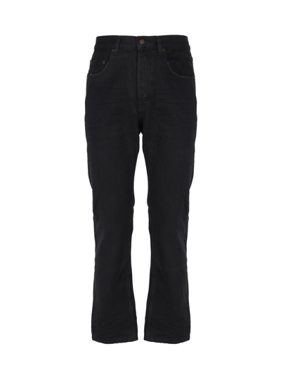 Saint Laurent Five-pocket Skinny Jeans In Black