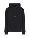 Saint Laurent Logo-print Drawstring Hoodie In Black