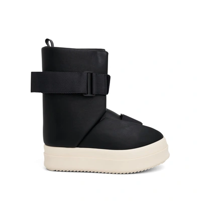 Rick Owens Buckled Leather Ankle Boots In Black