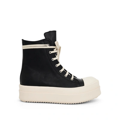 Rick Owens Mega Bumper Exaggerated-sole Leather High-top Sneakers In Black