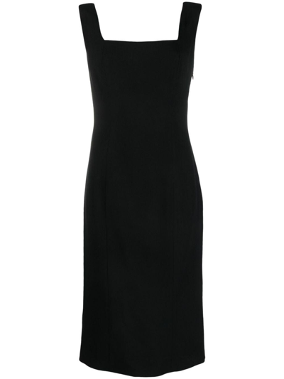 Federica Tosi Square-neck Sleeveless Dress In Black