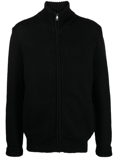 Dolce & Gabbana Wool Zip-up Jacket In Nero