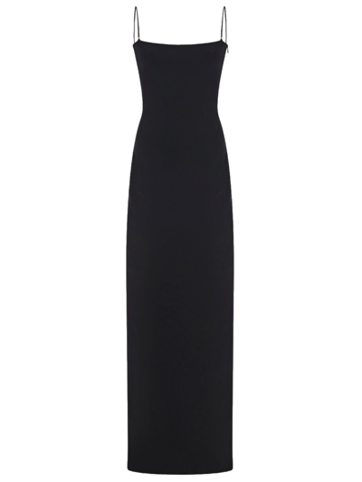 The Row Sauble Square-neck Maxi Dress In Black