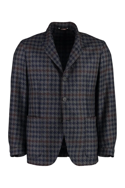 Canali Wool-cashmere Blend Two-button Blazer In Grey