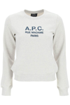 Apc A.p.c. Tina Sweatshirt With Embroidered Logo In Cream