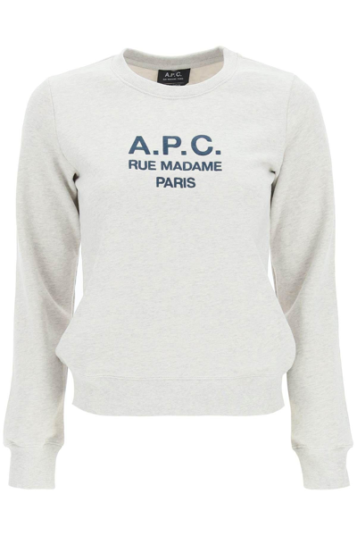 APC A.P.C. WOMEN TINA SWEATSHIRT WITH EMBROIDERED LOGO