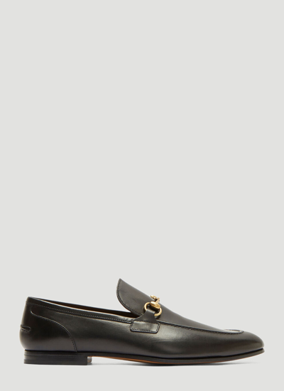 Gucci Men Jordaan Leather Loafers In Black