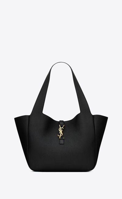 Saint Laurent Women Bea Leather Shoulder Bag In Black