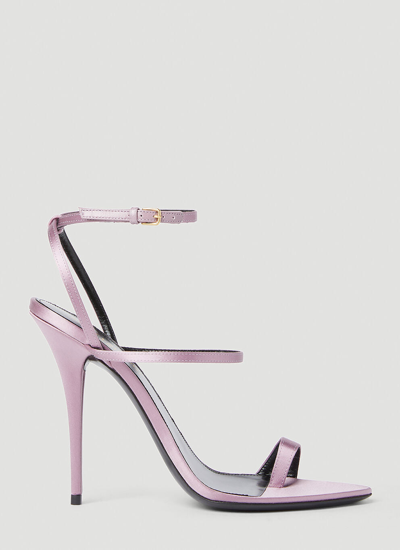 Saint Laurent Dive High Heel Sandals Female Pink