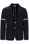 THOM BROWNE THOM BROWNE DECONSTRUCTED JACKET WITH TRICOLOR BANDS MEN
