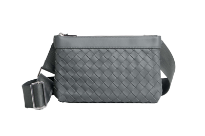 Pre-owned Bottega Veneta Intrecciato Duo Crossbody Thunder