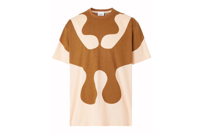 Pre-owned Burberry Abstract Print T-shirt Brown