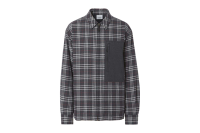 Pre-owned Burberry Check Pattern Jacket Gery Check