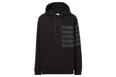 Pre-owned Burberry Horseferry Tape Print Hoodie Black