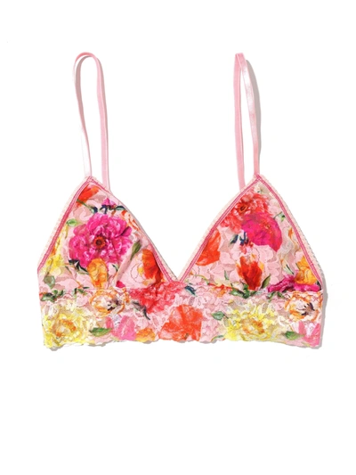 Hanky Panky Printed Signature Lace Padded Triangle Bralette Bring Me Flowers In Multicolor