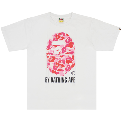 Pre-owned Bape Color Camo T-shirt 'white/pink'