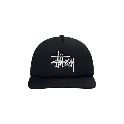 Pre-owned Stussy Big Basic Trucker Cap 'black'
