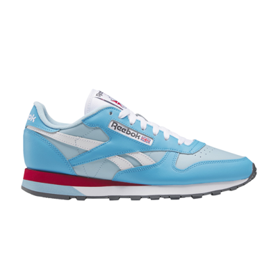 Pre-owned Reebok Classic Leather 'radiant Aqua Red' In Blue