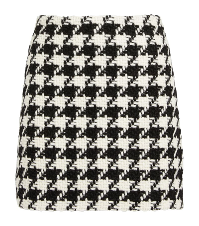 Anine Bing Ada Skirt In Black And White Houndstooth In Multi