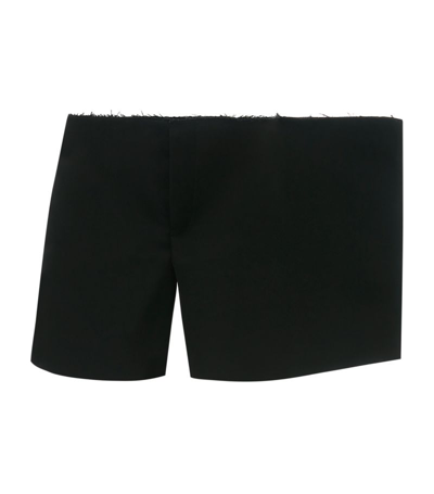 Jw Anderson Panel-detail Cotton Shorts In Black