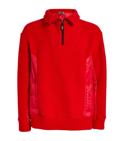 Giorgio Armani Wool-cashmere Half-zip Sweater In Multi
