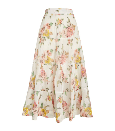 ZIMMERMANN FLORAL PRINT MATCHMAKER MIDI SKIRT